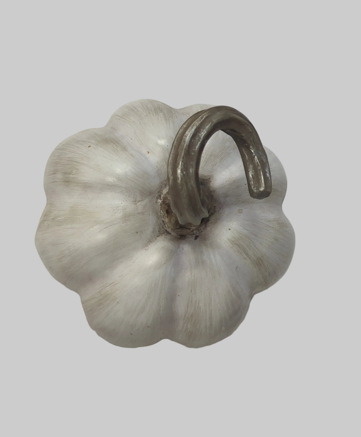 burton+Burton White Resin Pumpkin with Gold brush detail