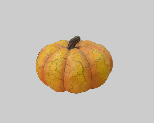 K&K Resin Crackle-Finish Pumpkin