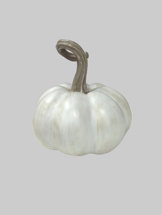 burton+Burton White Resin Pumpkin with Gold brush detail