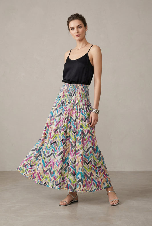 Dress Addict Jaja Shirred Waist Maxi Skirt