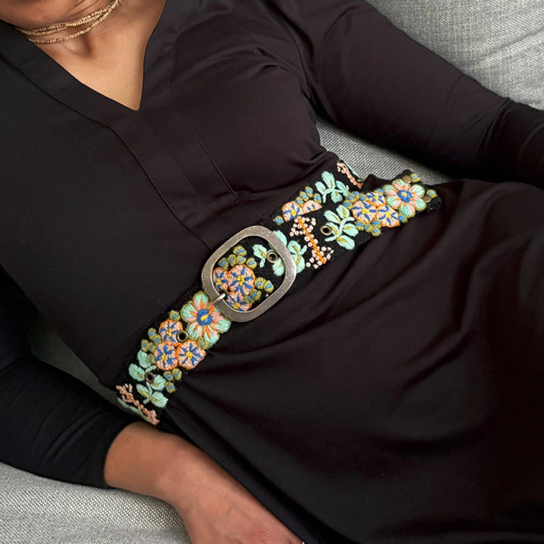 Jenny Krauss Southwest Walkabout Embroidered Wool Belt