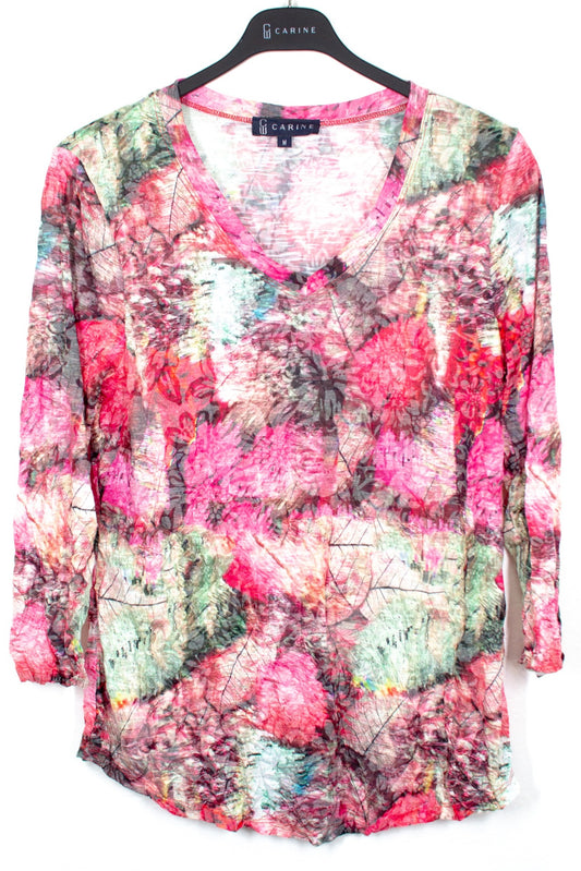 FALL FUSCHIA V-NECK TOP