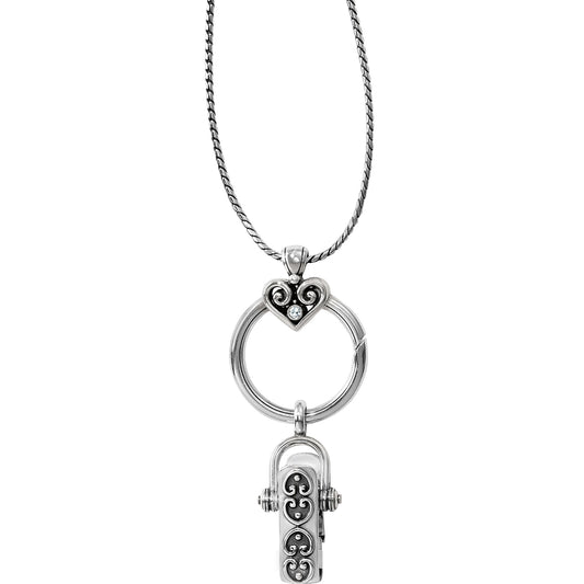 BRIGHTON ALCAZAR CHARM BADGE CLIP NECKLACE