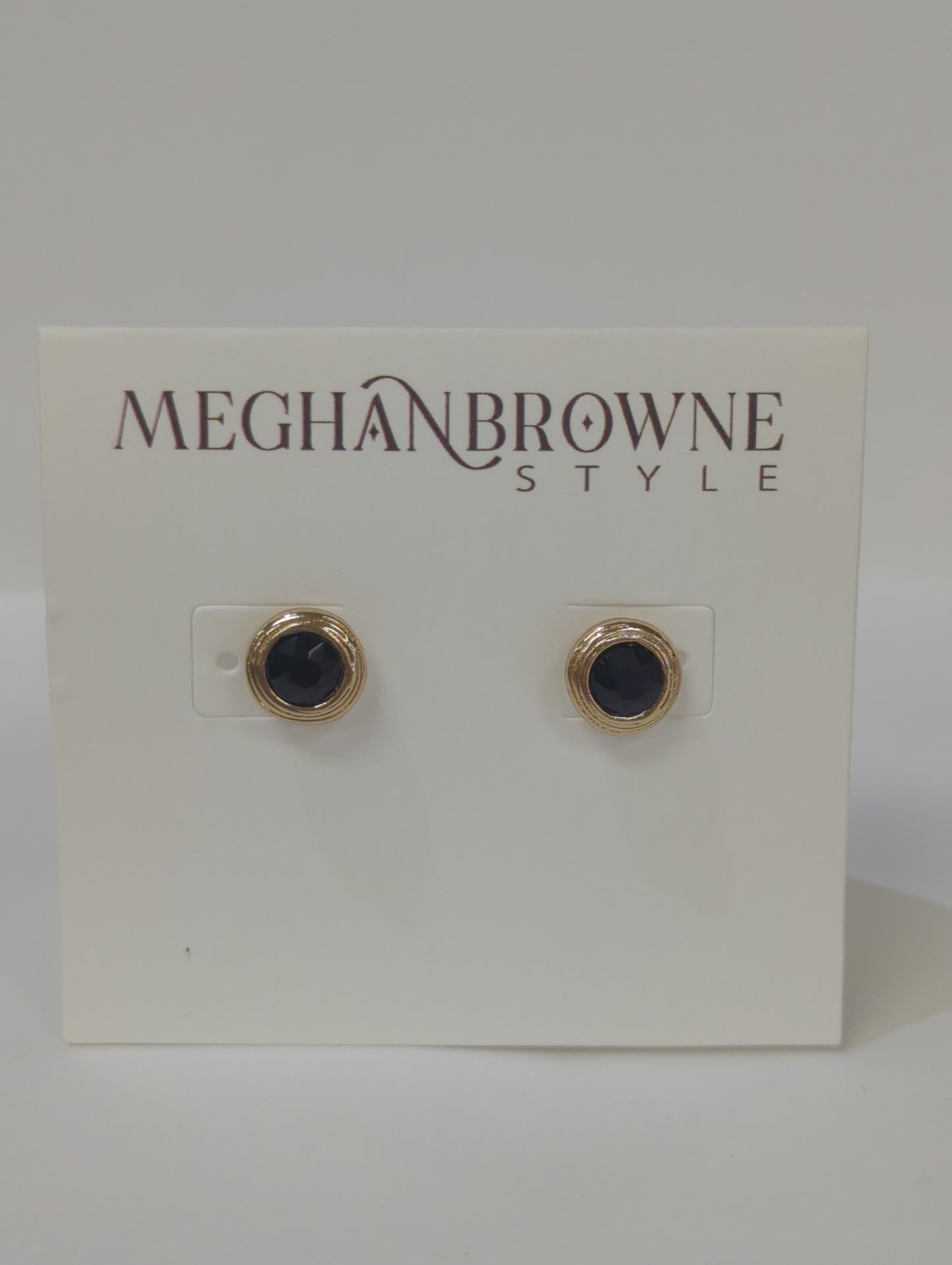 MEGHAN BROWNE PRIM JET EARRINGS