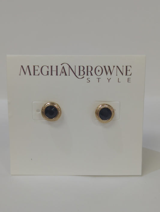 MEGHAN BROWNE PRIM JET EARRINGS