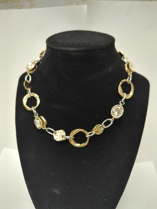 Meghan Browne Dory Necklace Gold and Clear