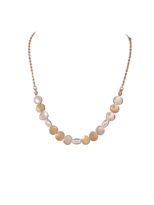 Meghan Browne Dan Necklace Gold and Pearl