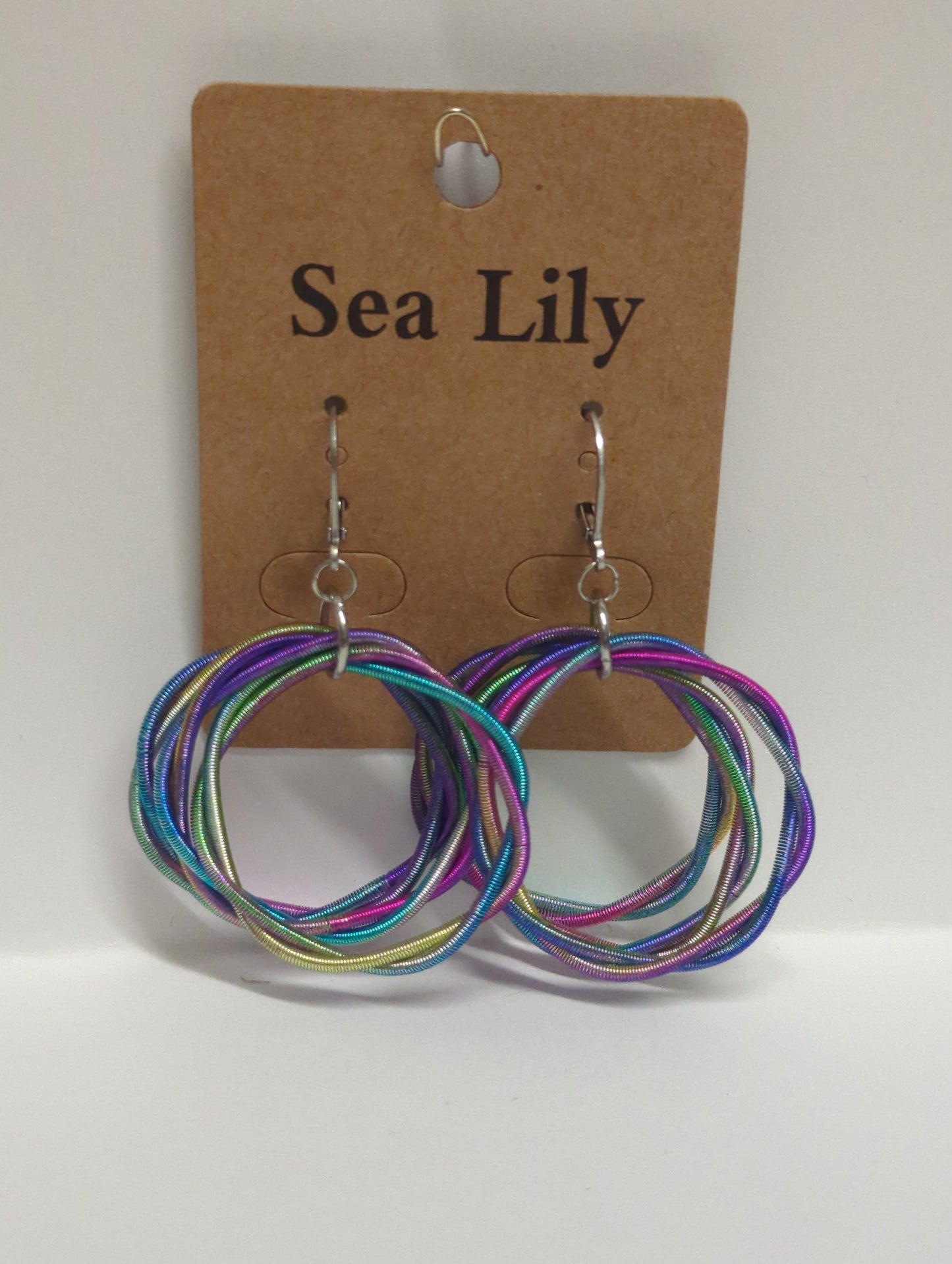 SEA LILY RAINBOW TWISTED LOOP EARRINGS