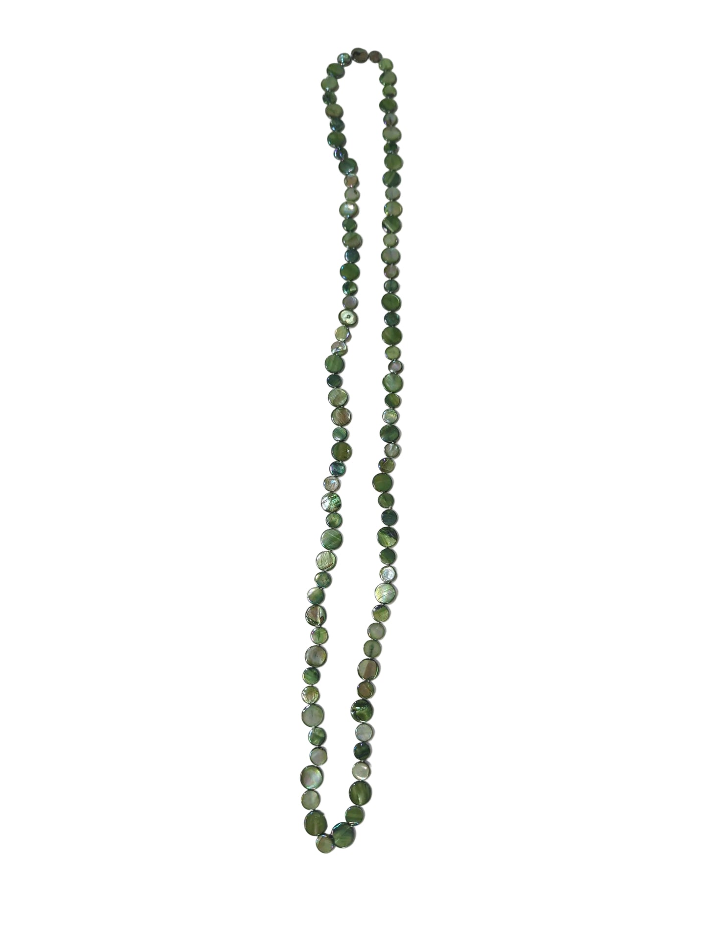 Sea Lily Mother of Pearl Single Strand Necklace Moss