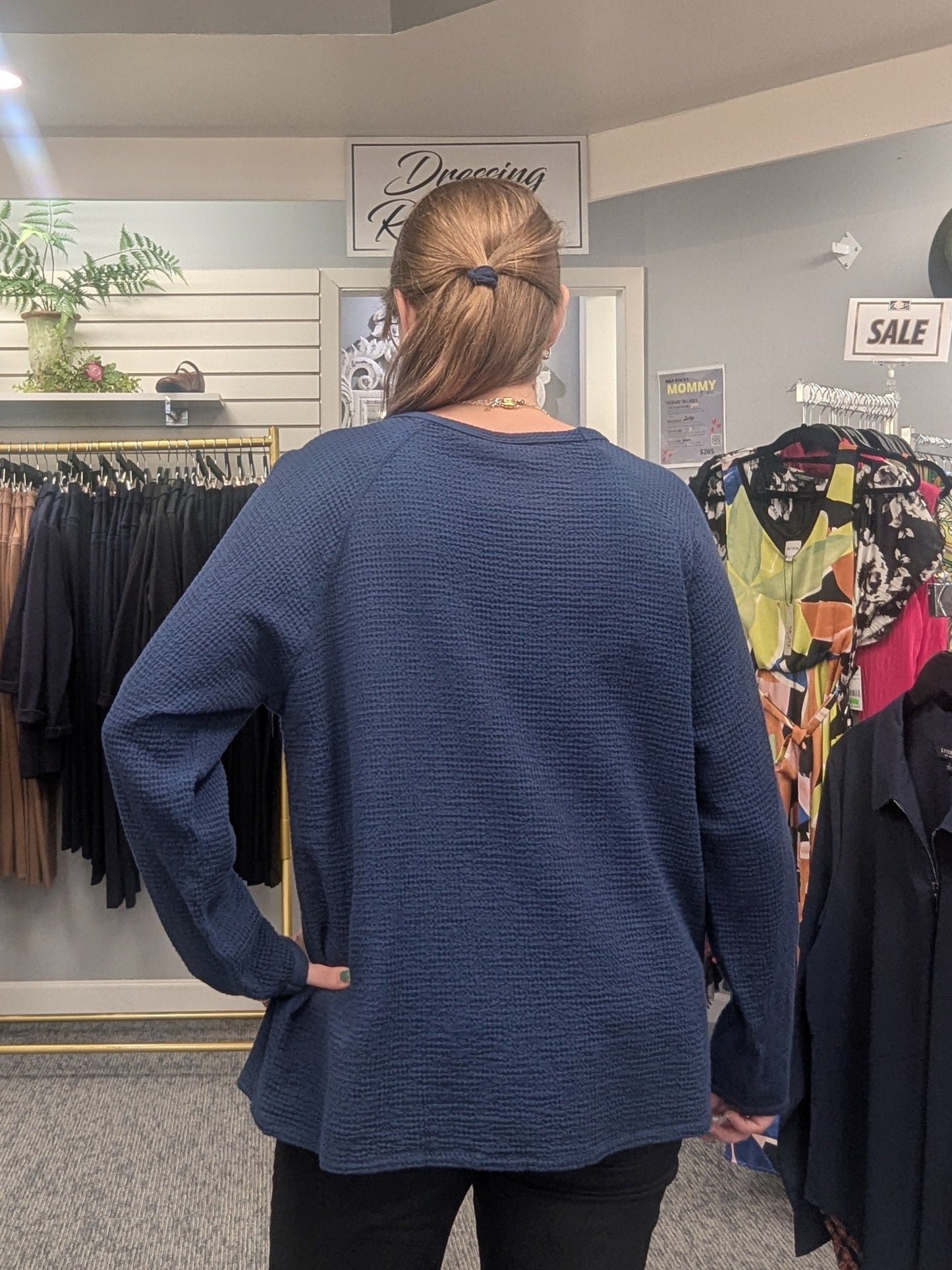 Focus Mini Waffle Raglan Sleeve Top