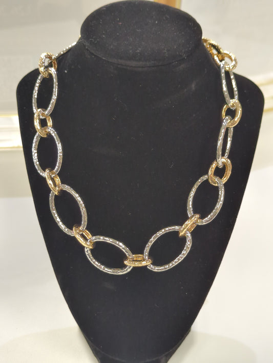Meghan Browne Chase Necklace Gold and Silver