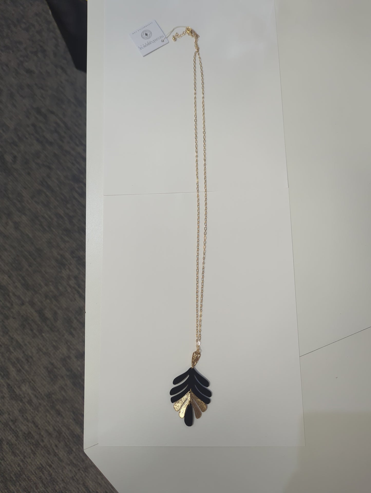 MEGHAN BROWNE FULTA BLACK NECKLACE