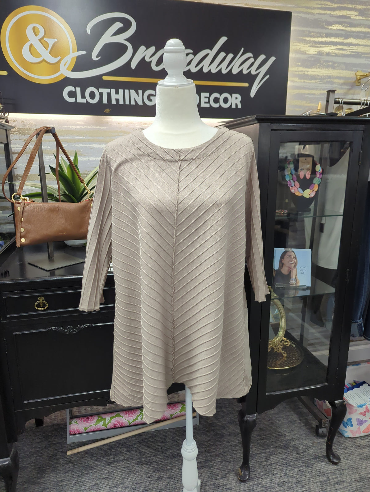 Focus Mitered Tunic with Jersey