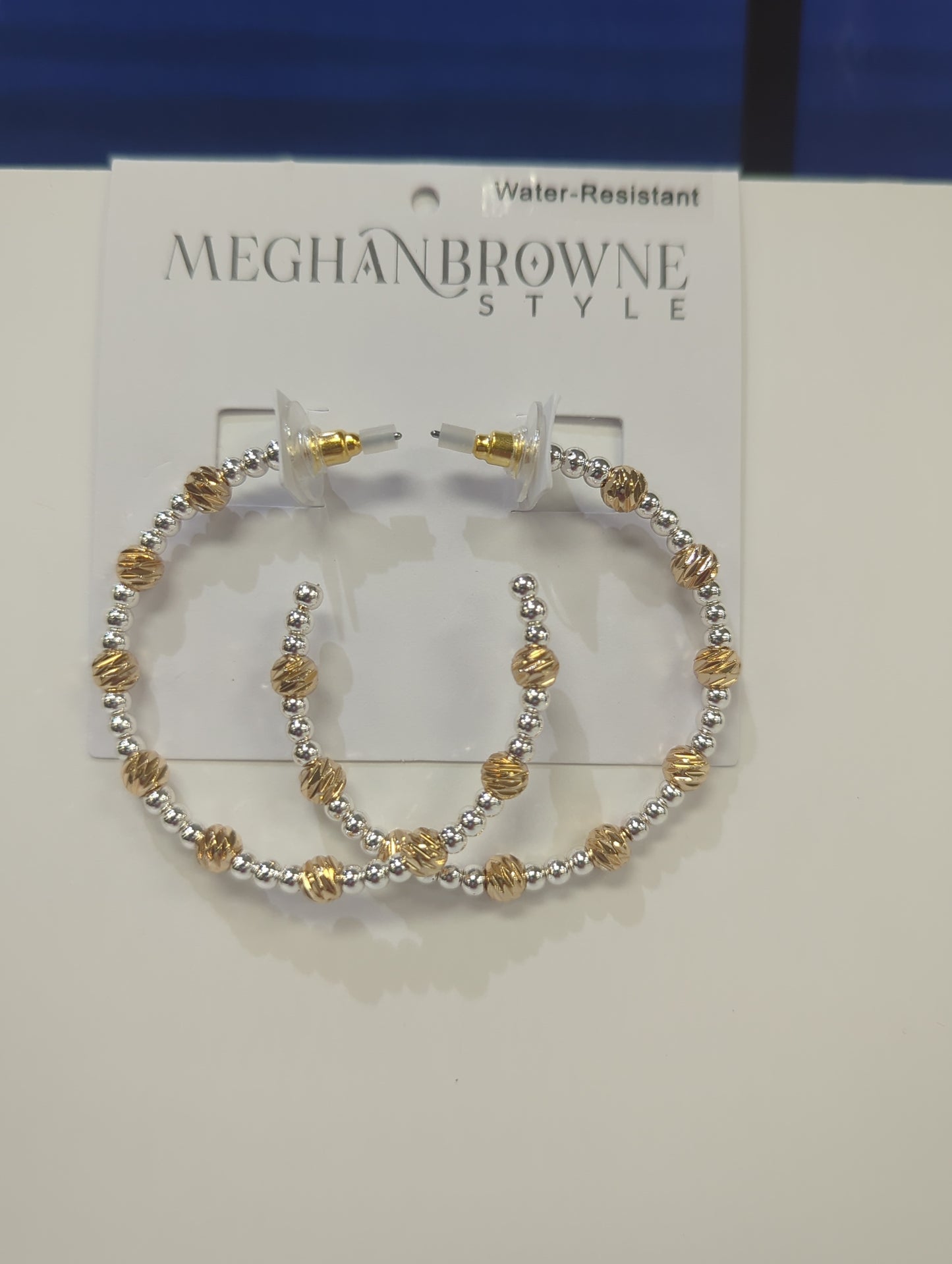 MEHGAN BROWNE VAN GOLD AND SILVER EARRINGS