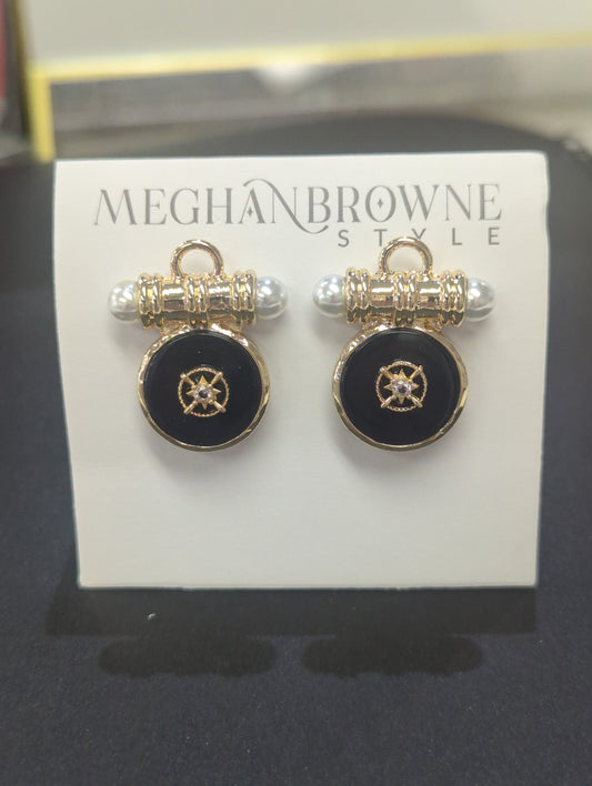 Meghan Browne Rove Black  Earrings