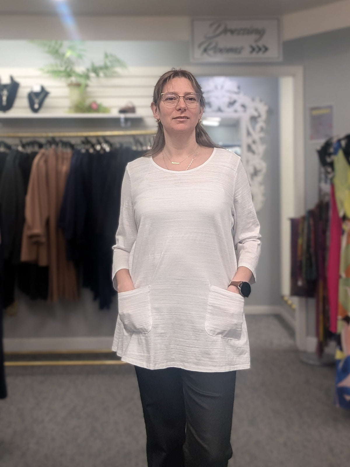 Focus Cotton Slub 3/4 Sleeve Top