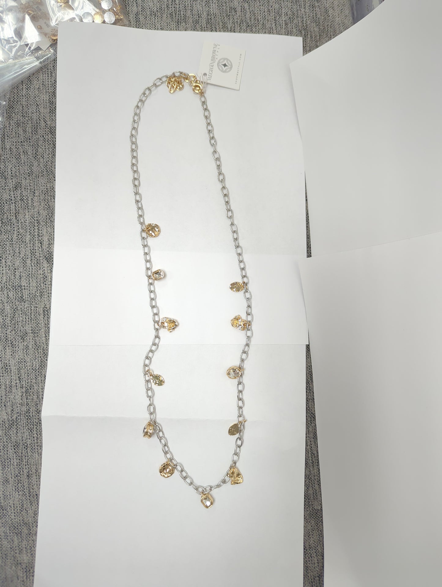 Meghan Browne Brim Necklace Gold and Silver
