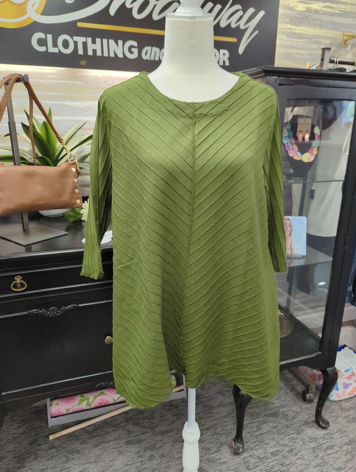 Focus Mitered Tunic with Jersey