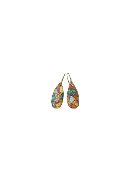 Sea Lily Mosaic Imperial Jasper Earrings