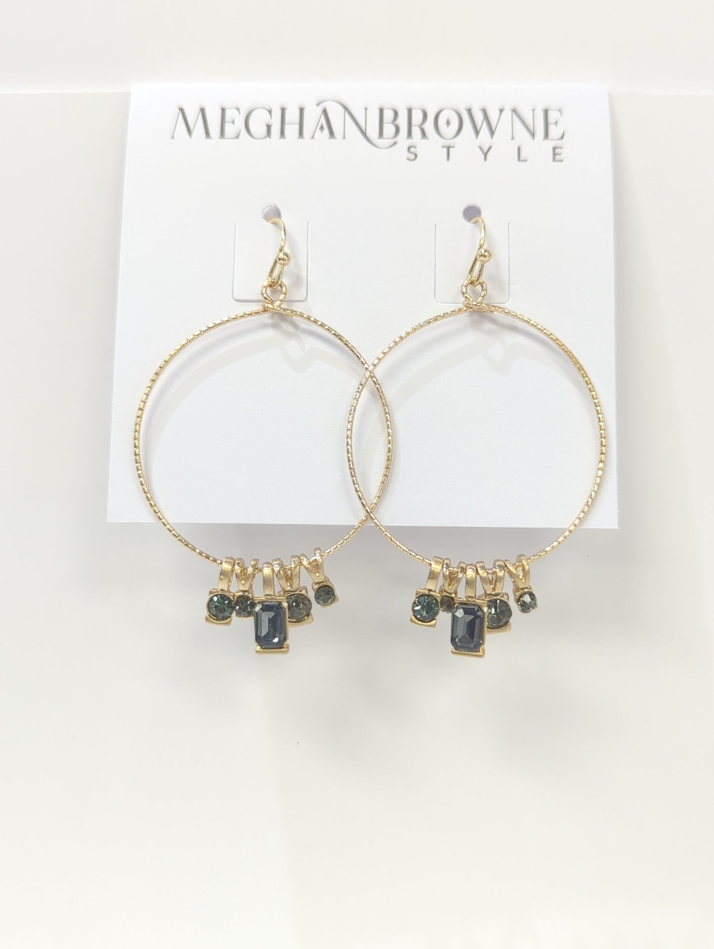 MEGHAN BROWNE PIA BLACK DIAMOND EARRINGS