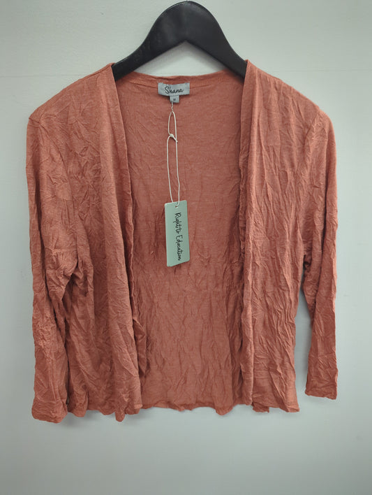 SHANA CRINKLE SHORT SOLID CARDIGAN
