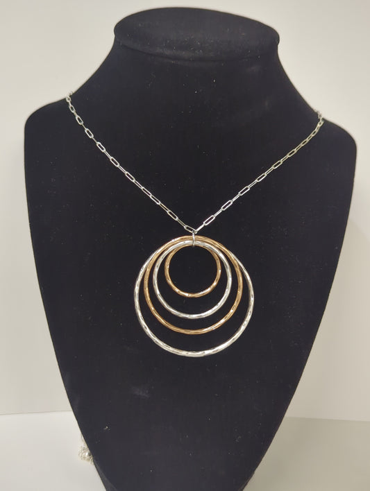 MEGHAN BROWNE FAZIO GOLD AND SILVER NECKLACE