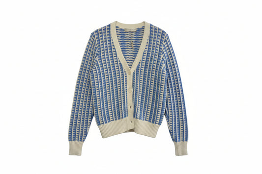 IN BY CASHMERE CHECK CARDIGAN
