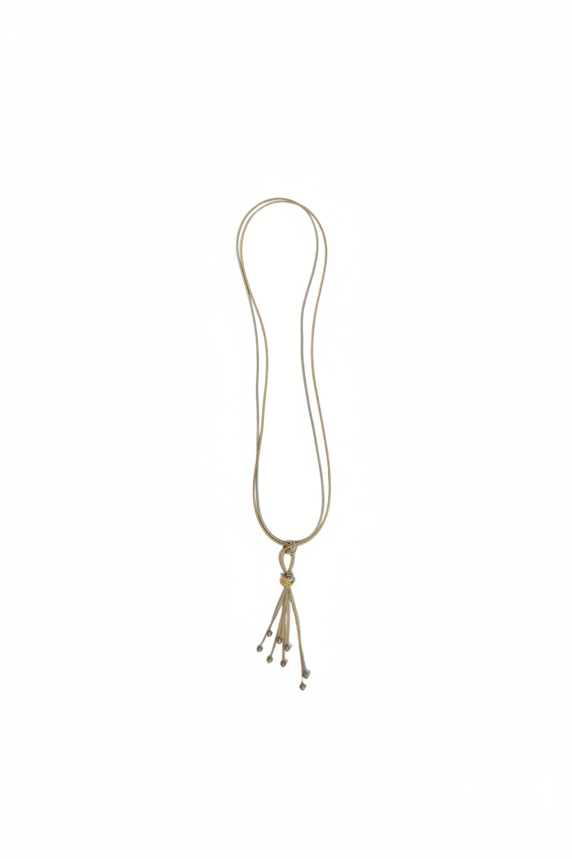 Sea Lily Two Strand Multi Color Dangle Pendant Necklace