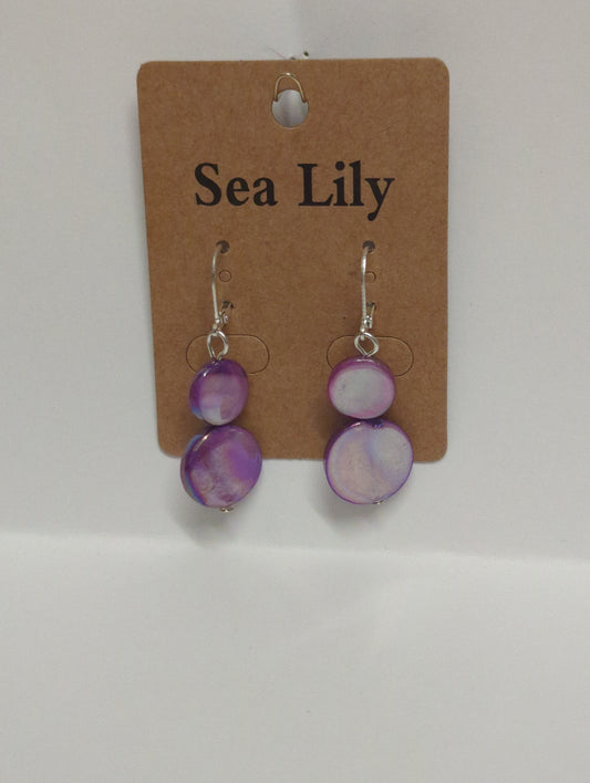 SEA LILY MOTHER OF PEARL EARRINGS