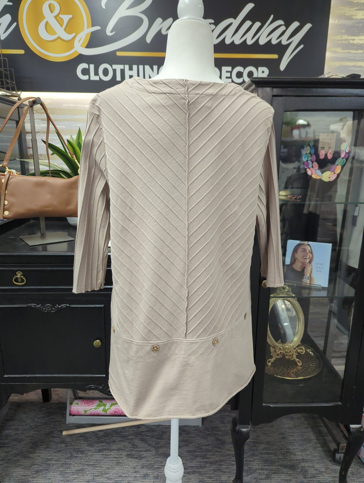 Focus Mitered Tunic with Jersey