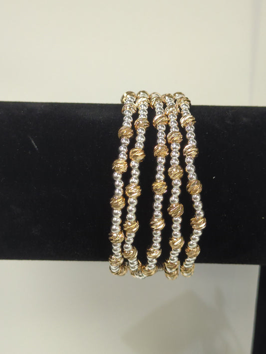 MEGHAN BROWNE HULA GOLD AND SILVER BRACELET