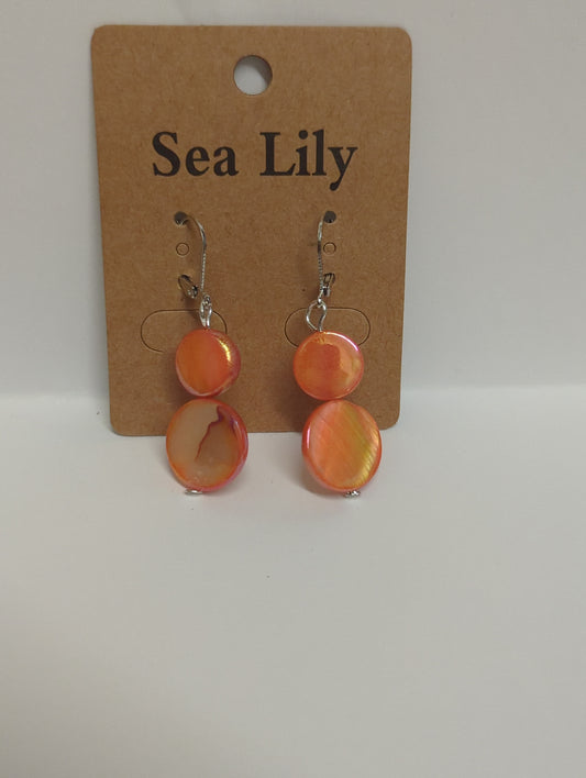 SEA LILY MOTHER OF PEARL EARRINGS