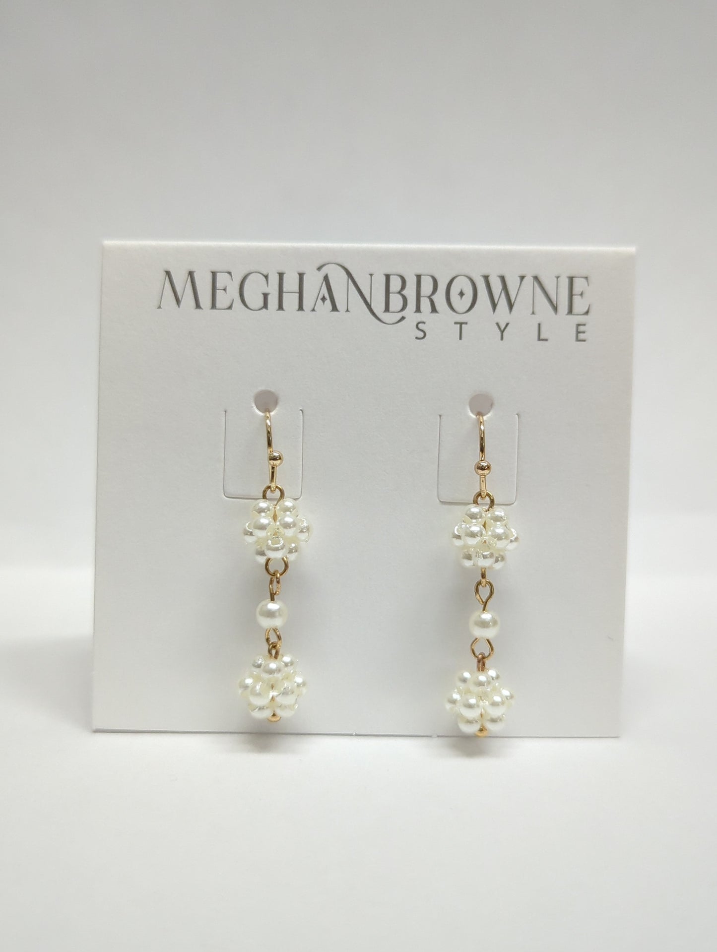 Meghan Browne Rick Earrings Gold Pearl