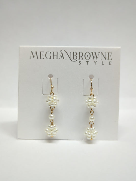 Meghan Browne Rick Earrings Gold Pearl