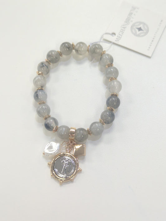 Meghan Browne Kenzo Gray Bracelet