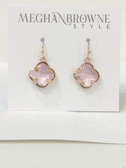 MEGHAN BROWNE PUMA PINK EARRINGS