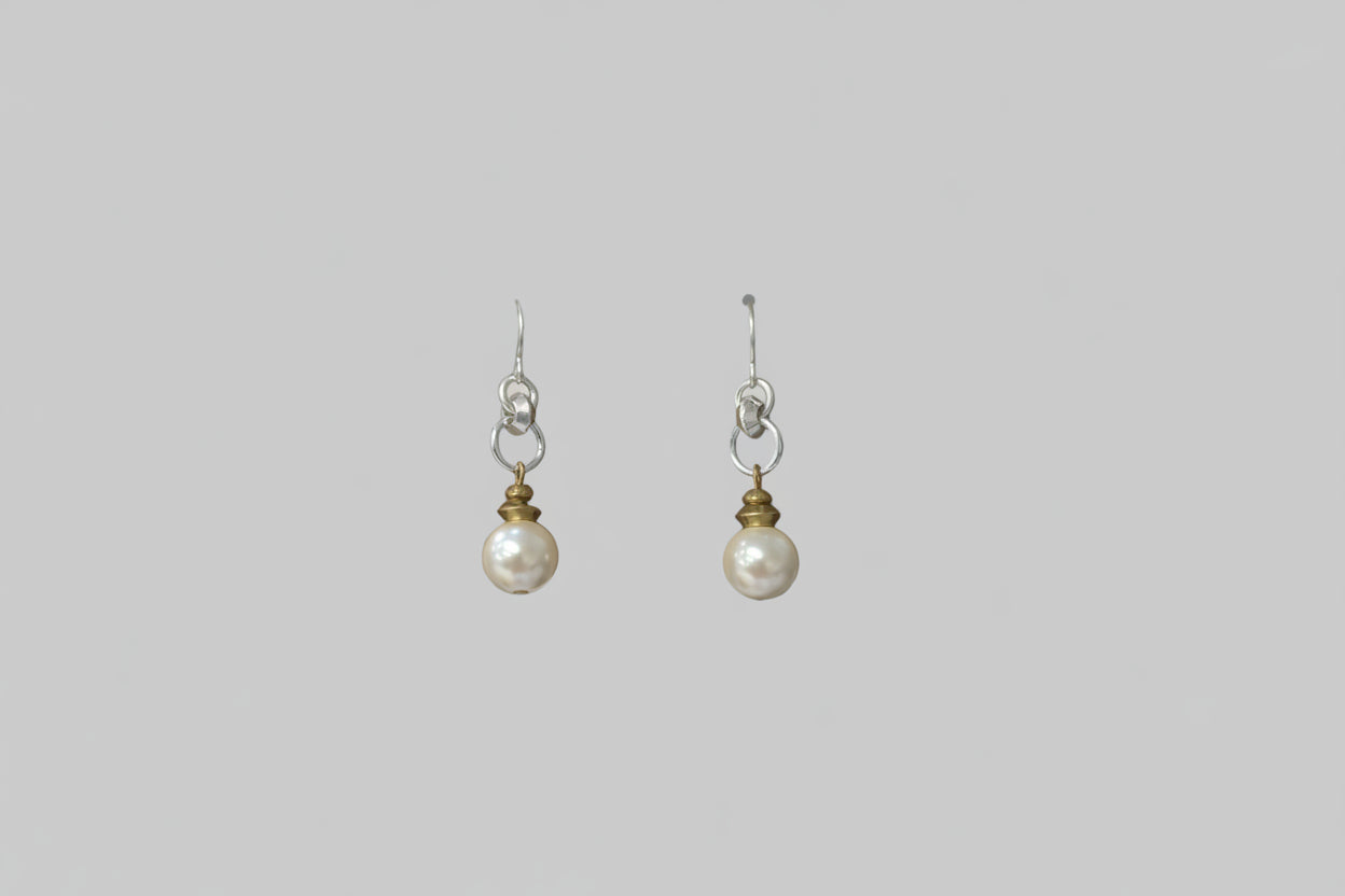 Marjorie Baer Rings with Pearl Wire Earrings