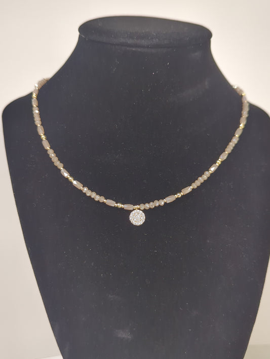 MEGHAN BROWNE BITSY LIGHT PINK NECKLACE