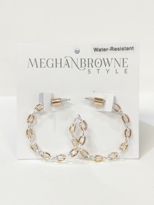 MEGHAN BROWNE RAY GOLD SILVER EARRINGS