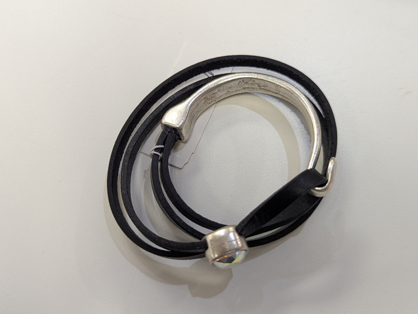 Rachel Marie Coco Black Leather Wrap Bracelet