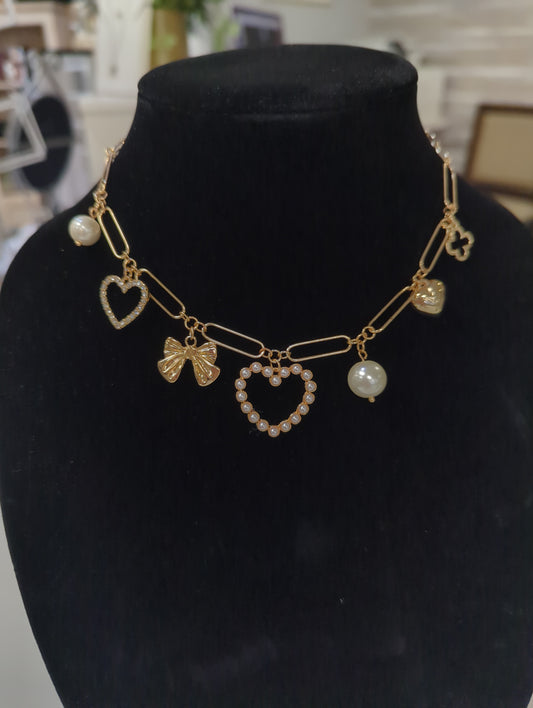 MEGHAN BROWNE BRIE GOLD NECKLACE