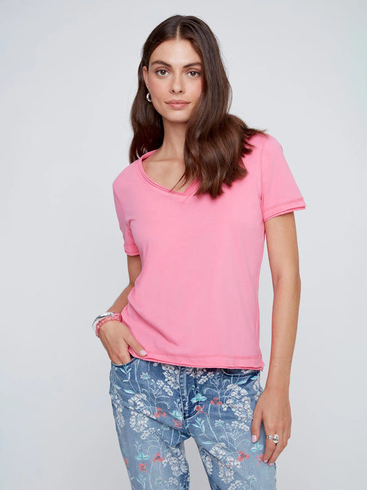 Coco Y Club V- Neck Tee Shirt