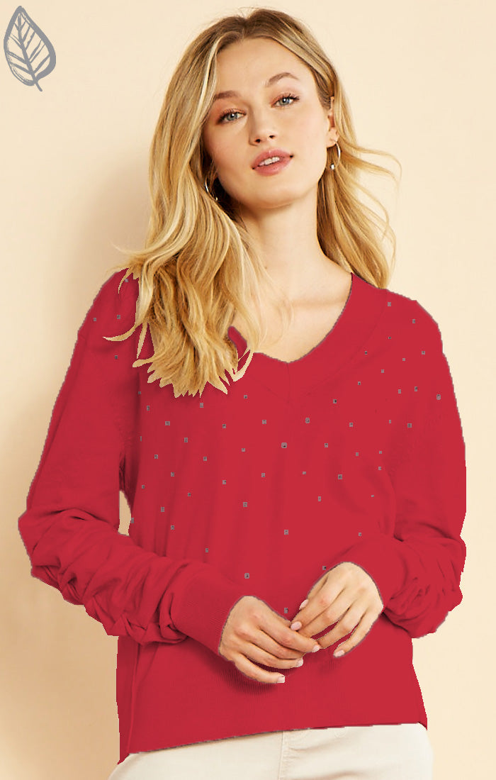 NIC+ZOE RELAXED GLAM SWEATER