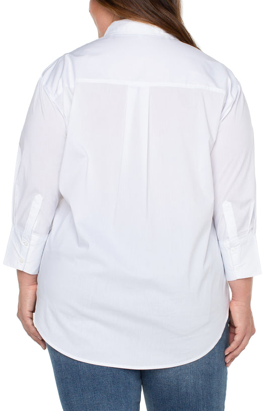 LIVERPOOL OVERSIZED CLASSIC BUTTON DOWN - PLUS