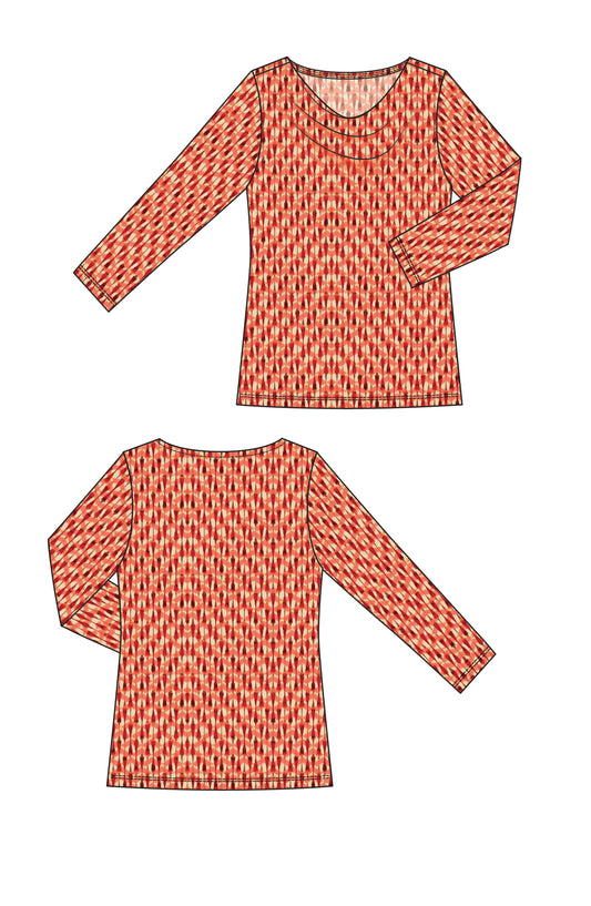 LIVERPOOL 3/4 LENGTH SLEEVE COWL NECK KNIT TOP
