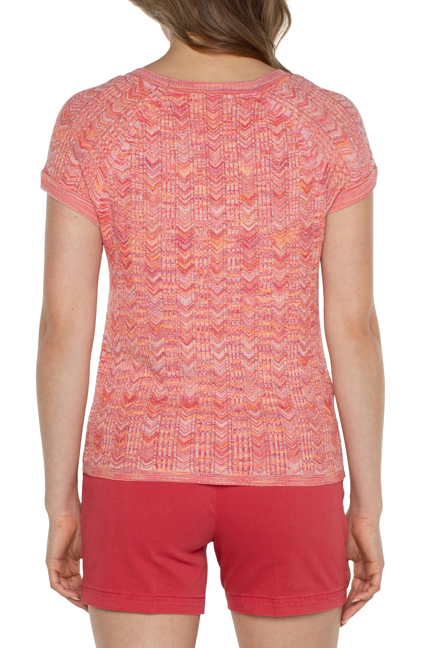 LIVERPOOL SHORT SLEEVE SCOOP NECK RAGLAN SWEATER