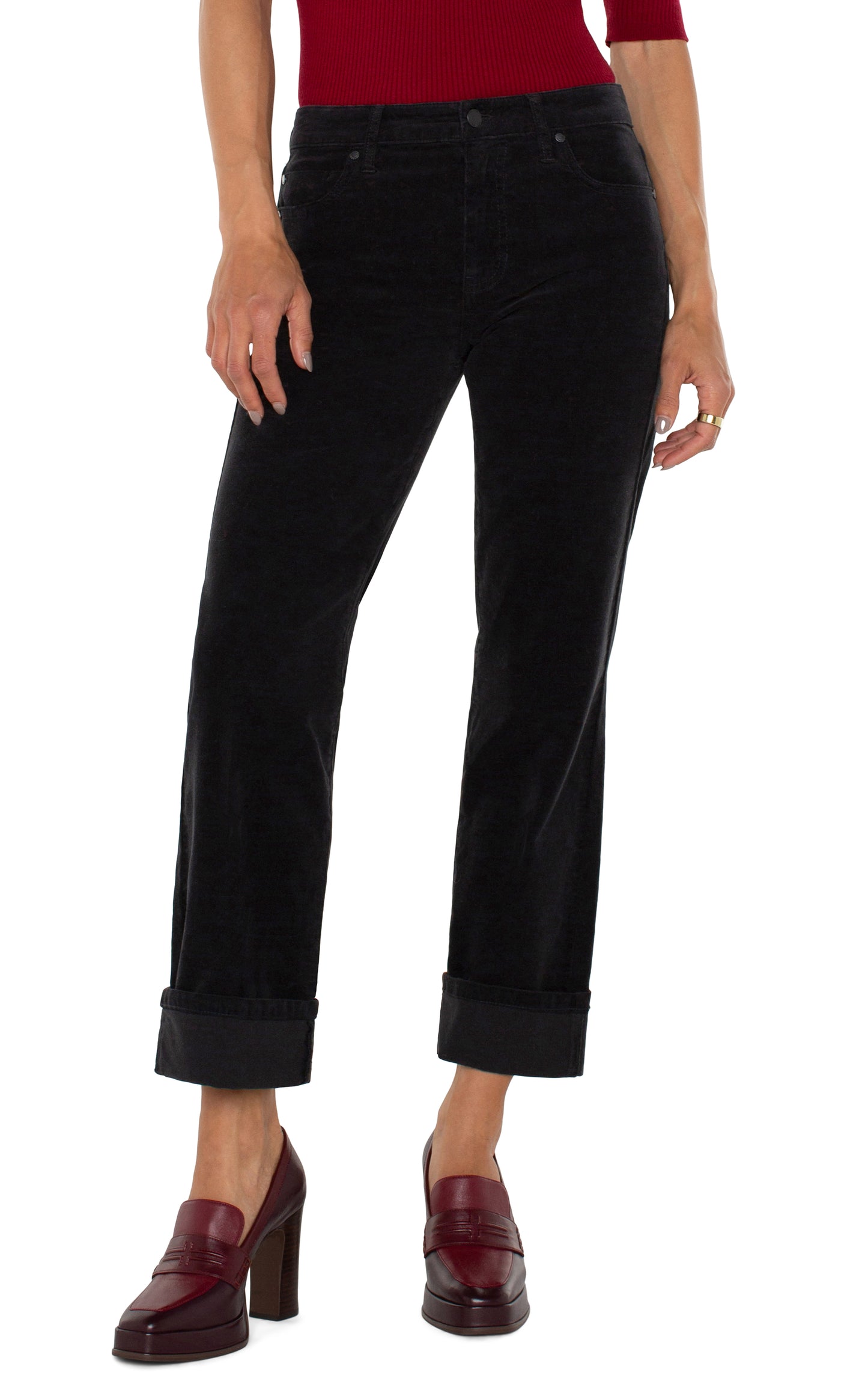 LIVERPOOL CORDUROY MARLEY GIRLFRIEND CUFFED 27"-30" INSEAM