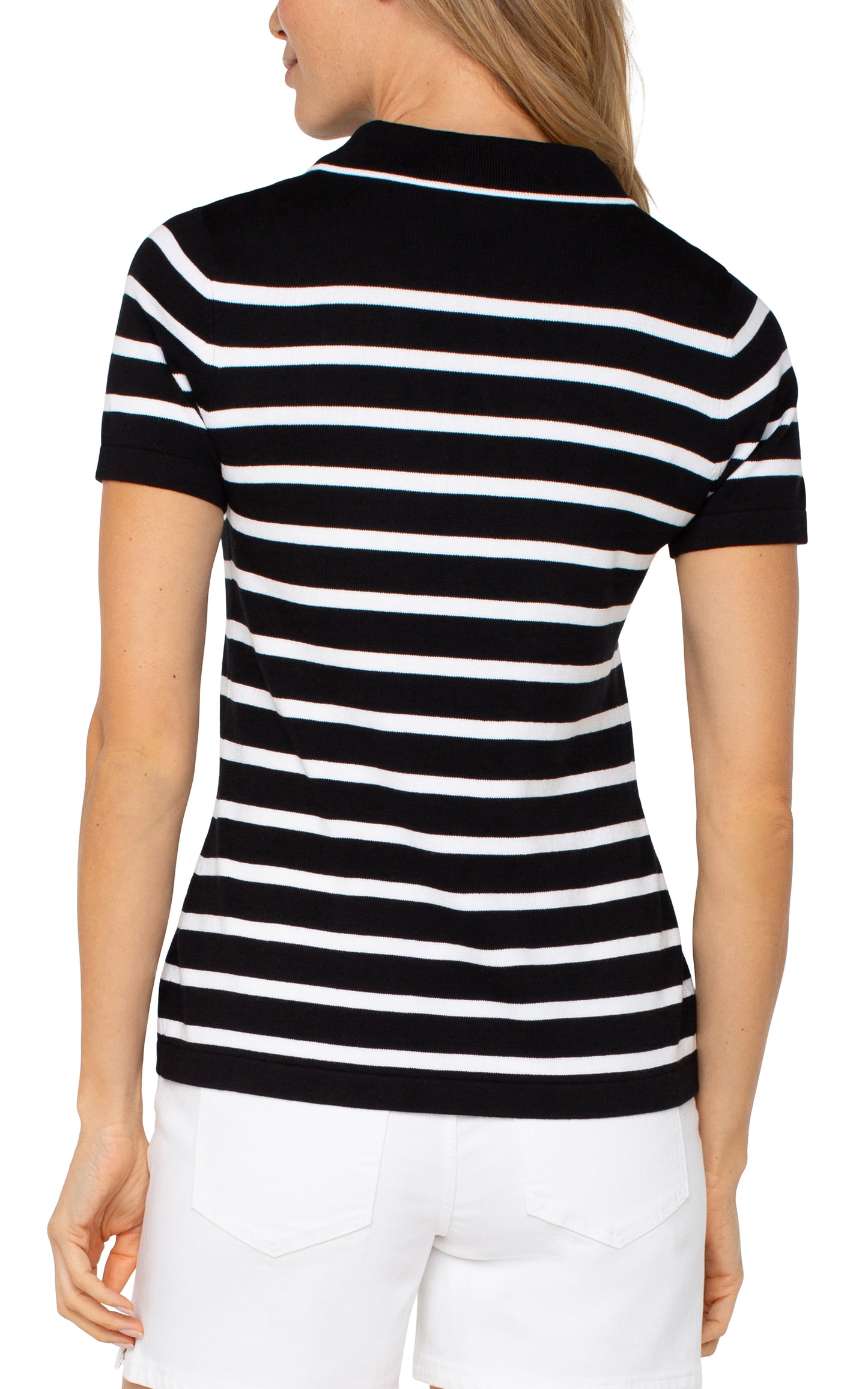 LIVERPOOL SHORT SLEEVE COLLARED SWEATER