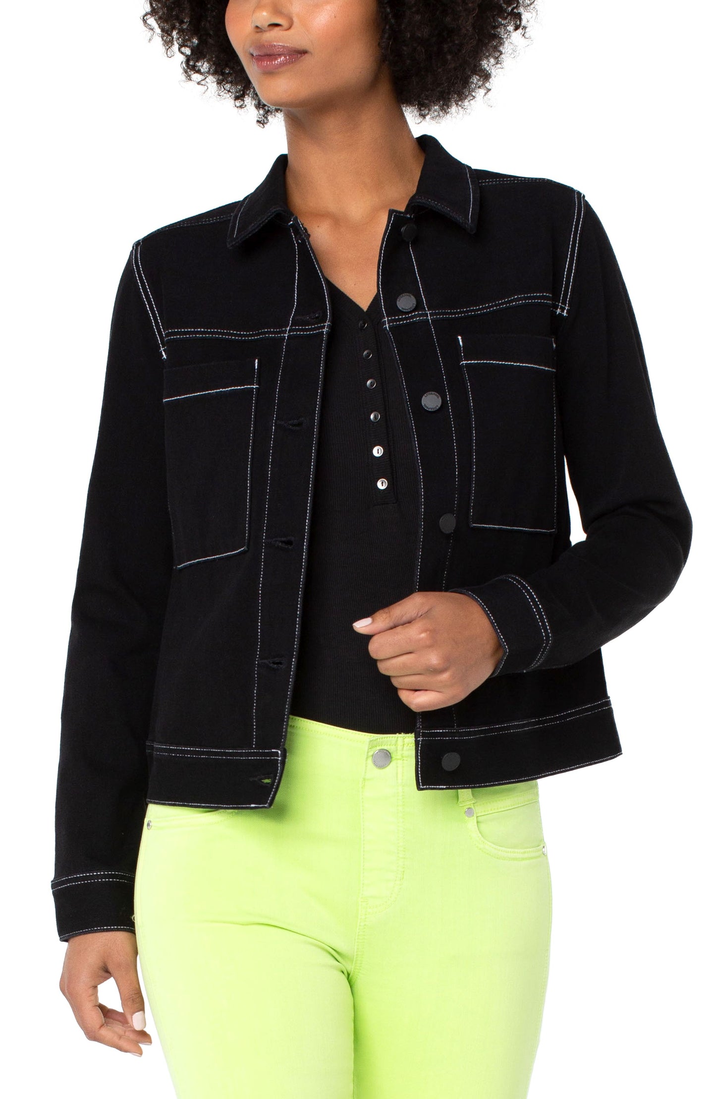 LIVERPOOL UTILITY TRUCKER WITH CONTRAST STITCH