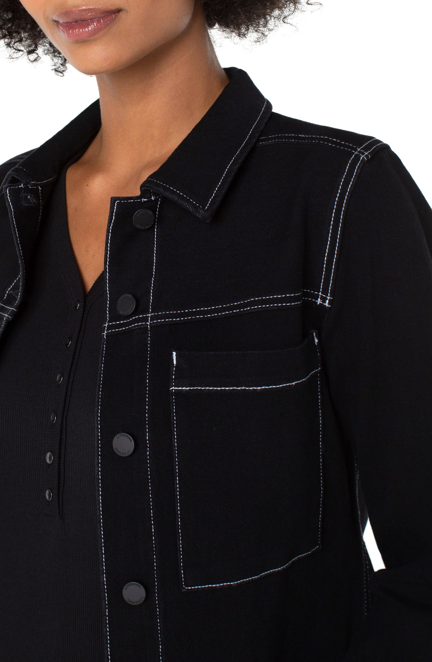 LIVERPOOL UTILITY TRUCKER WITH CONTRAST STITCH